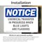 Signmission Chemical Transfer In Progress When Blue OSHA Notice Sign, Vinyl Decal, 7in W x 5in L, 2PK OS-2PACK-NS-D-57-L-10576 - alternate 2